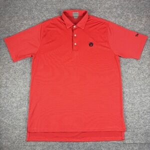 FENNEC Golf Polo Shirt Red Striped The Vinny Invitational TN Mens Large L